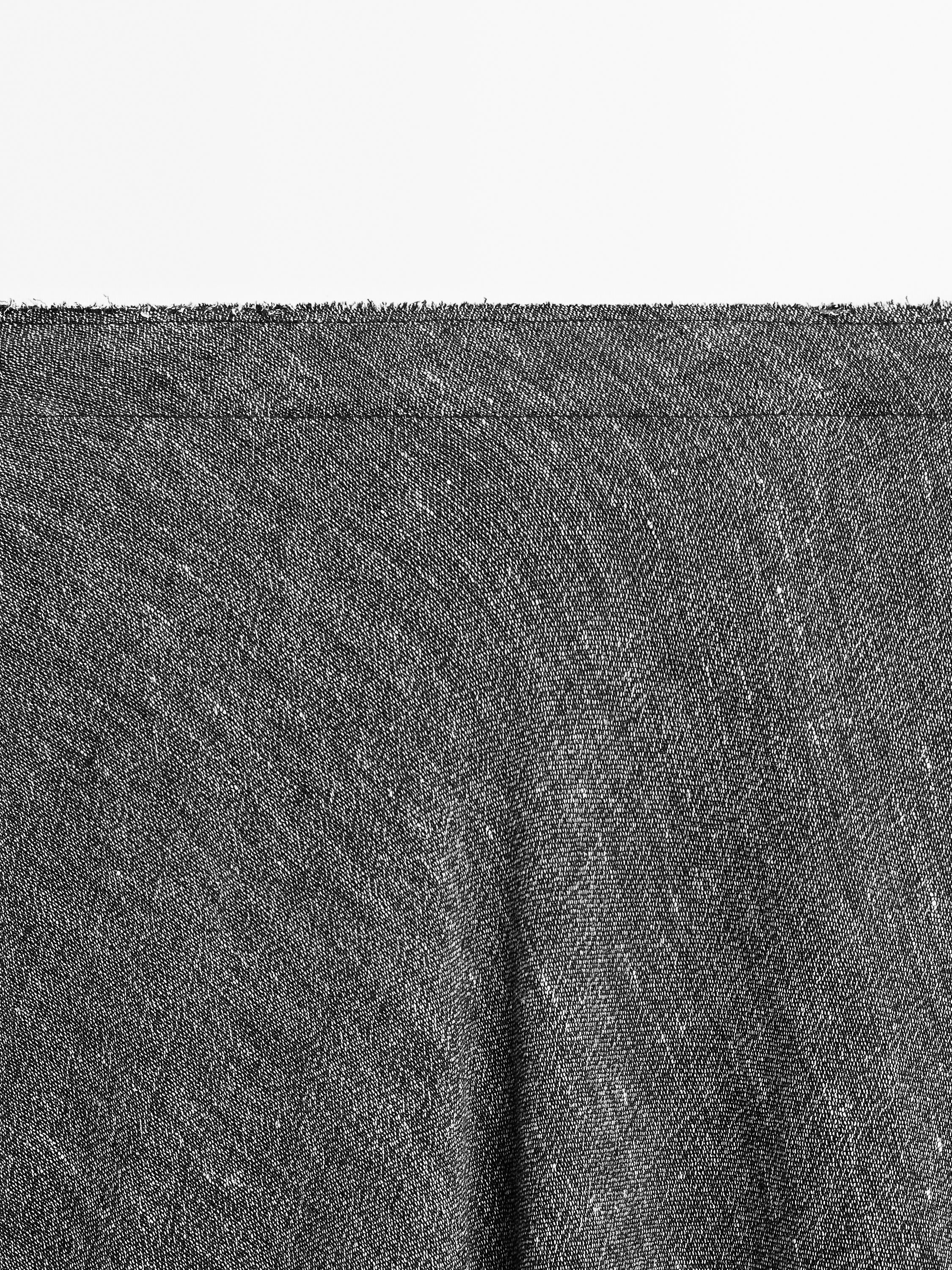 Jupe midi ample en lin mélangé